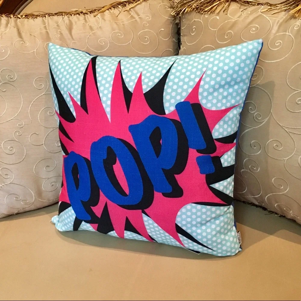 KAS Home Collection POP ART blue Cushion